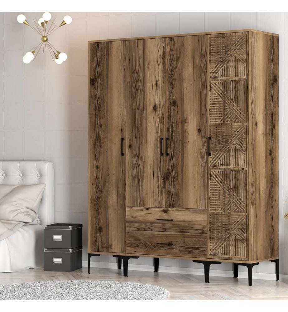 Armoire, Noyer, Panneau de particules mélaminé
