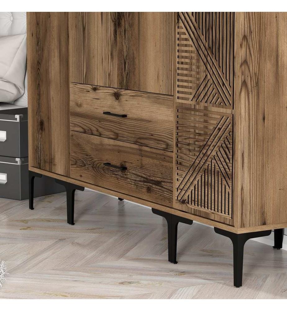 Armoire, Noyer, Panneau de particules mélaminé