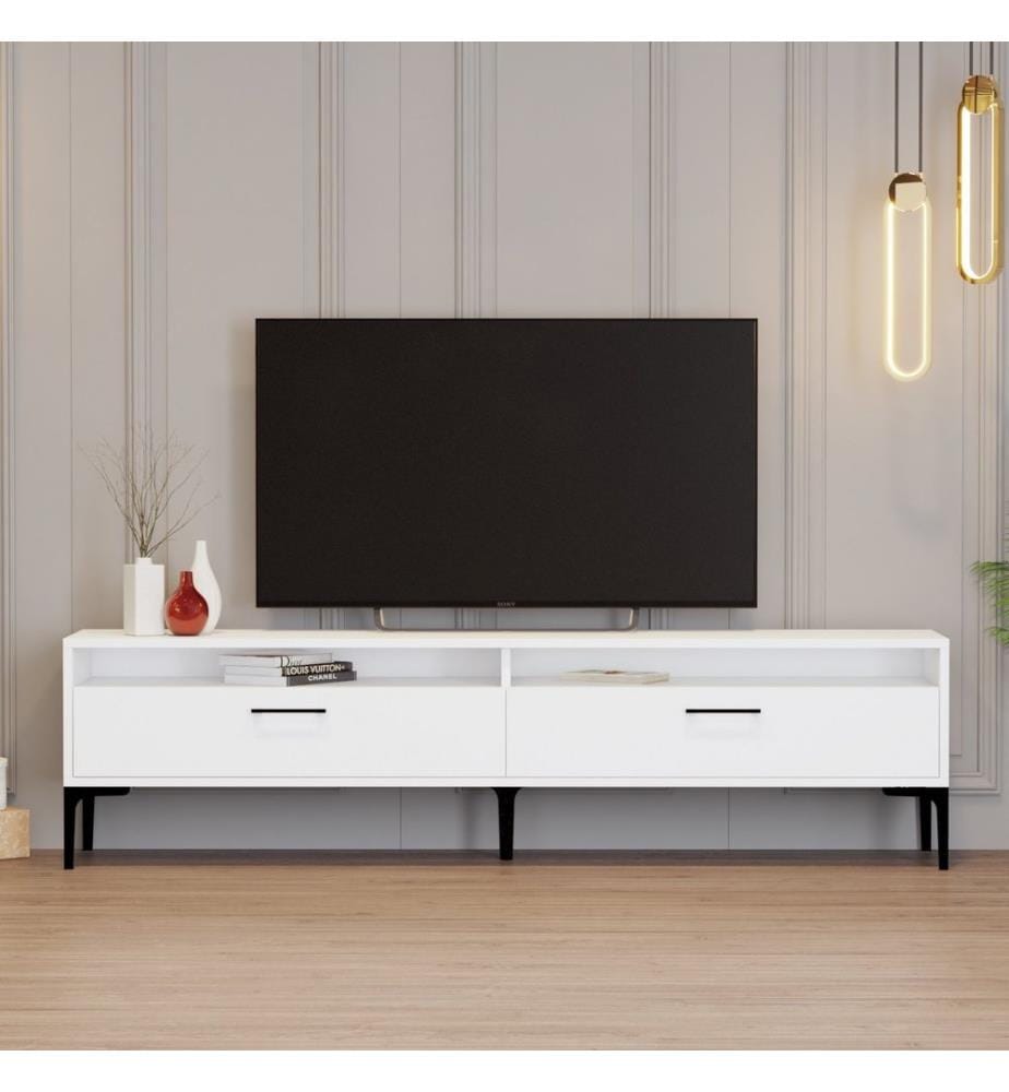 TV-Element, Weiss, Melaminbeschichtete Spanplatte