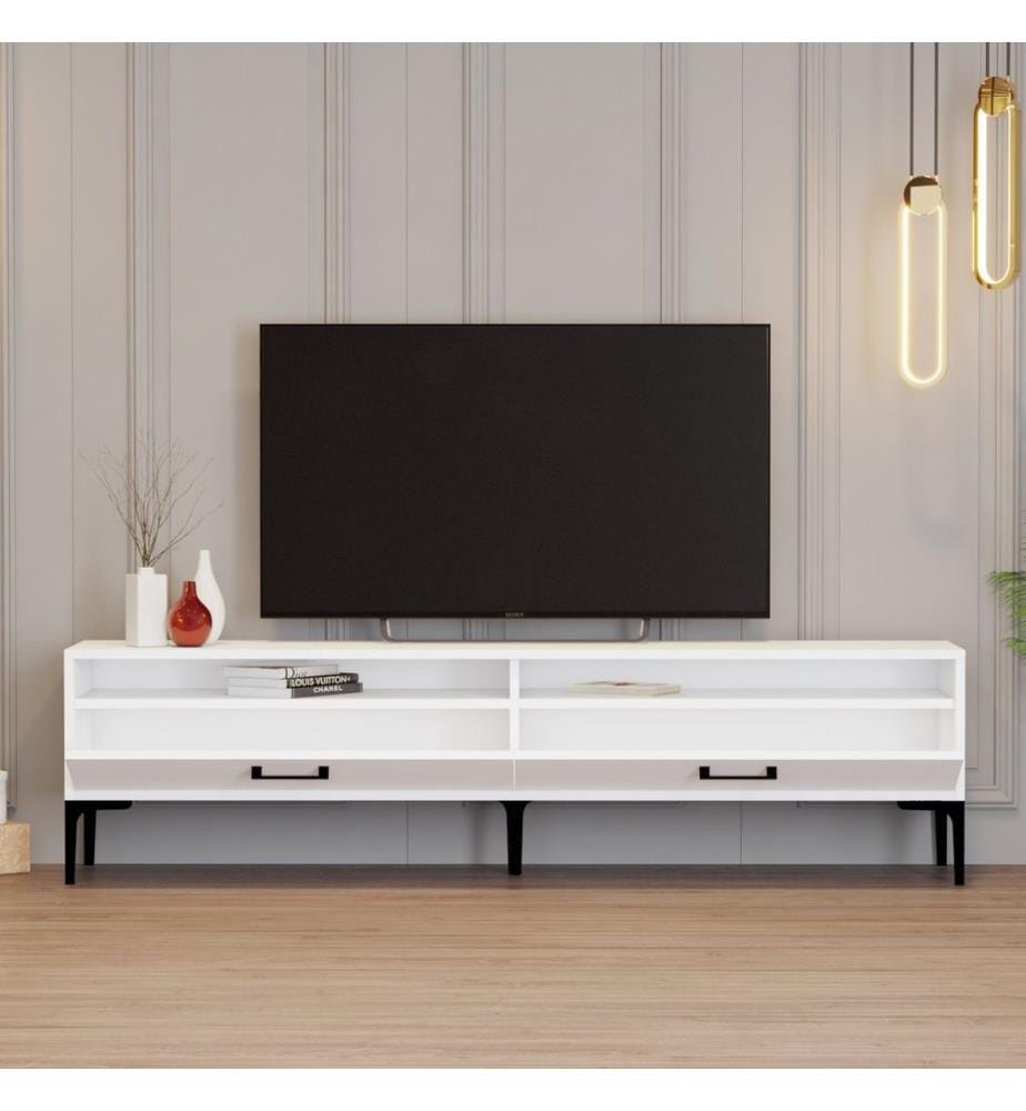 TV-Element, Weiss, Melaminbeschichtete Spanplatte
