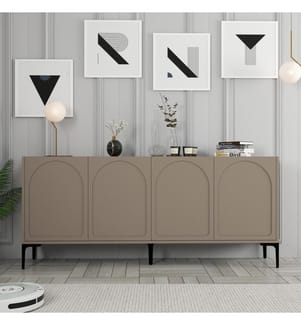 Konsole, Atlas, Schwarz, 100% Melamine beschichtete Spanplatte