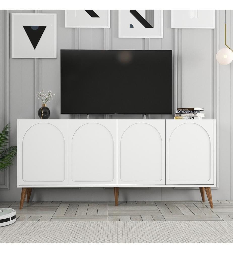 Konsole, Weiss, Nussbaum, 100% Melamine beschichtete Spanplatte