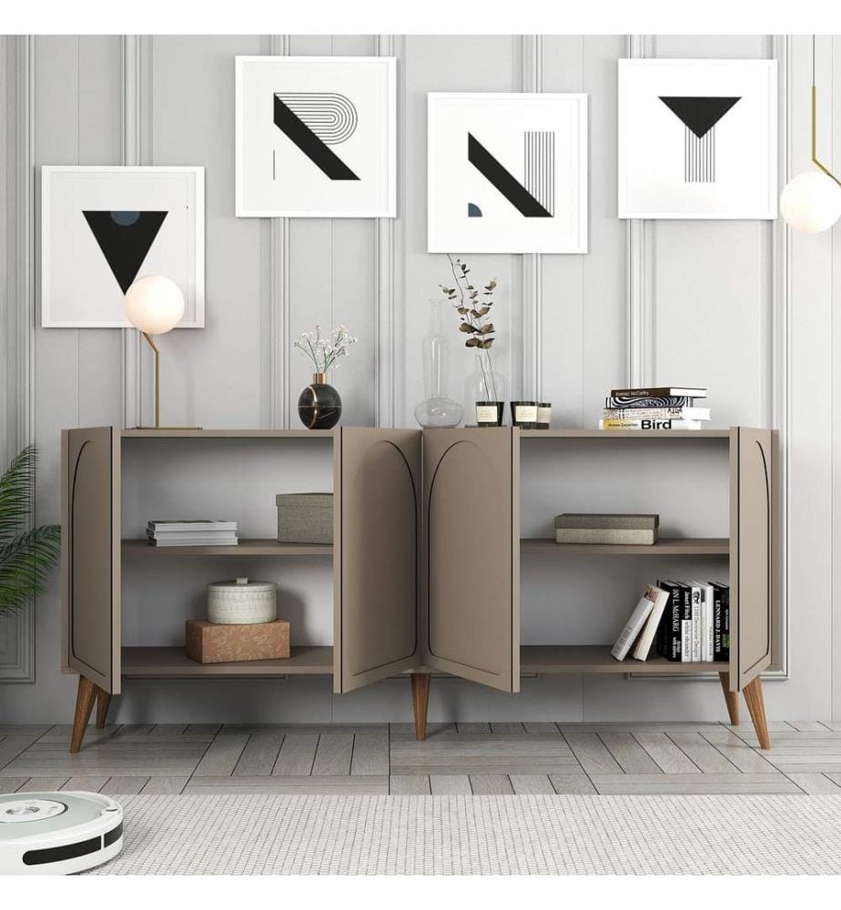 Console, Atlas, Noyer, 100% Melamine Particle Board