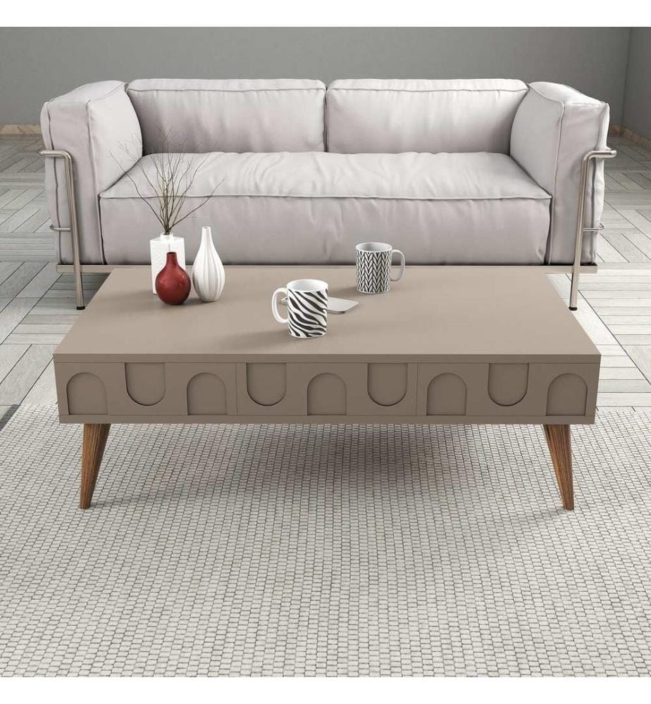 Couchtisch, Atlas, Nussbaum, 100% Melaminharzbeschichtete Spanplatte