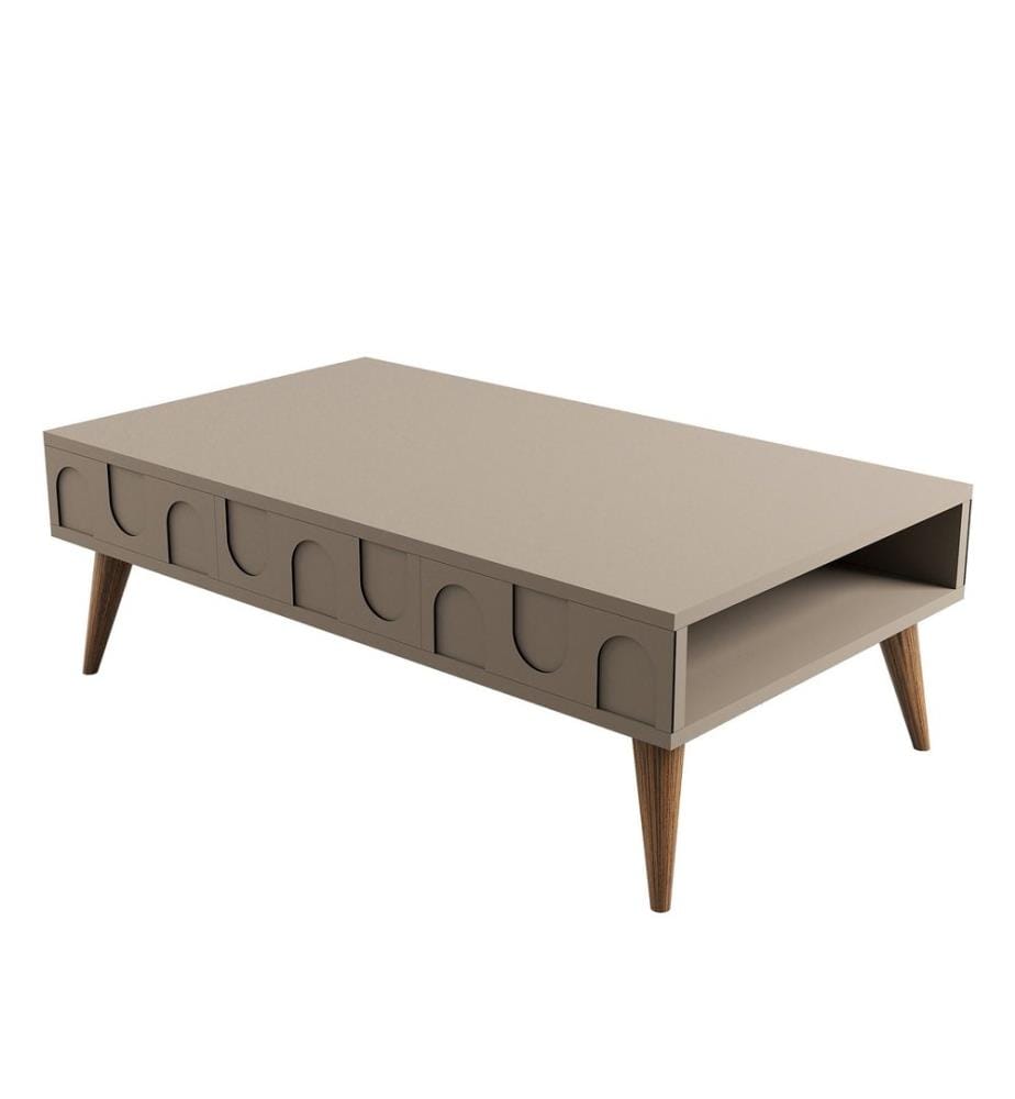 Couchtisch, Atlas, Nussbaum, 100% Melaminharzbeschichtete Spanplatte