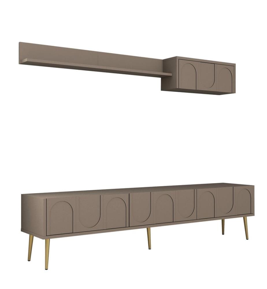 Mobile TV, Atlas, Oro, 100% Melamine rivestito Particle Board