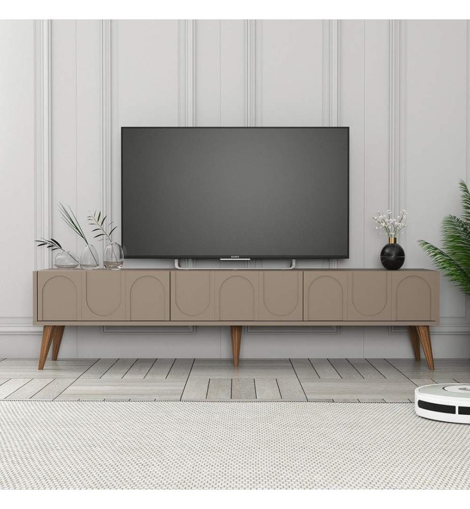 TV-Element, Atlas, Nussbaum, 100% Melaminharzbeschichtete Platte