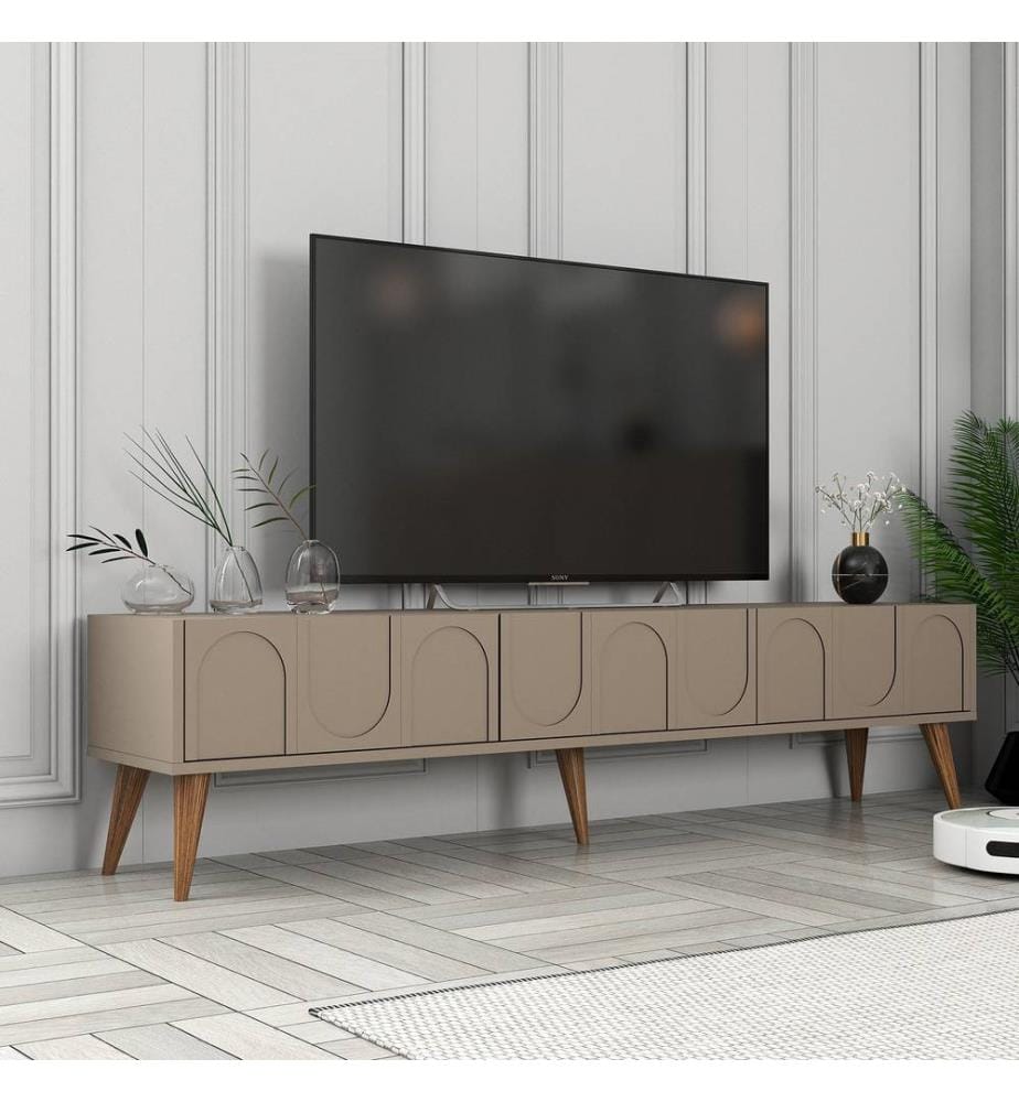 TV-Element, Atlas, Nussbaum, 100% Melaminharzbeschichtete Platte
