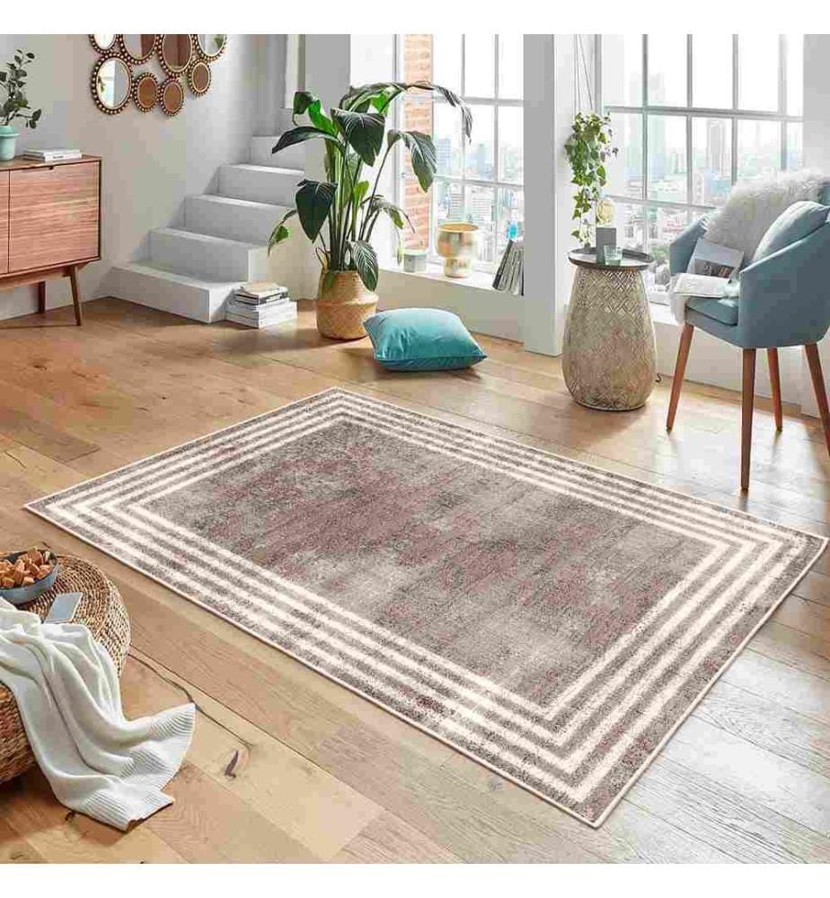Tapis, brun, 70% coton - 30% chenille, 80 x 200 cm