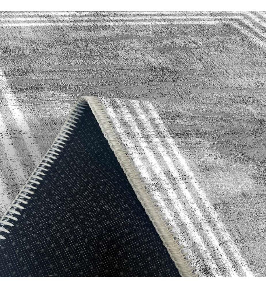 Tapis, gris, 70% coton - 30% chenille, 100 x 200 cm
