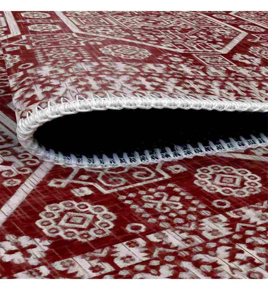 Tappeto, rosso, 70% cotone - 30% ciniglia, 100 x 200 cm