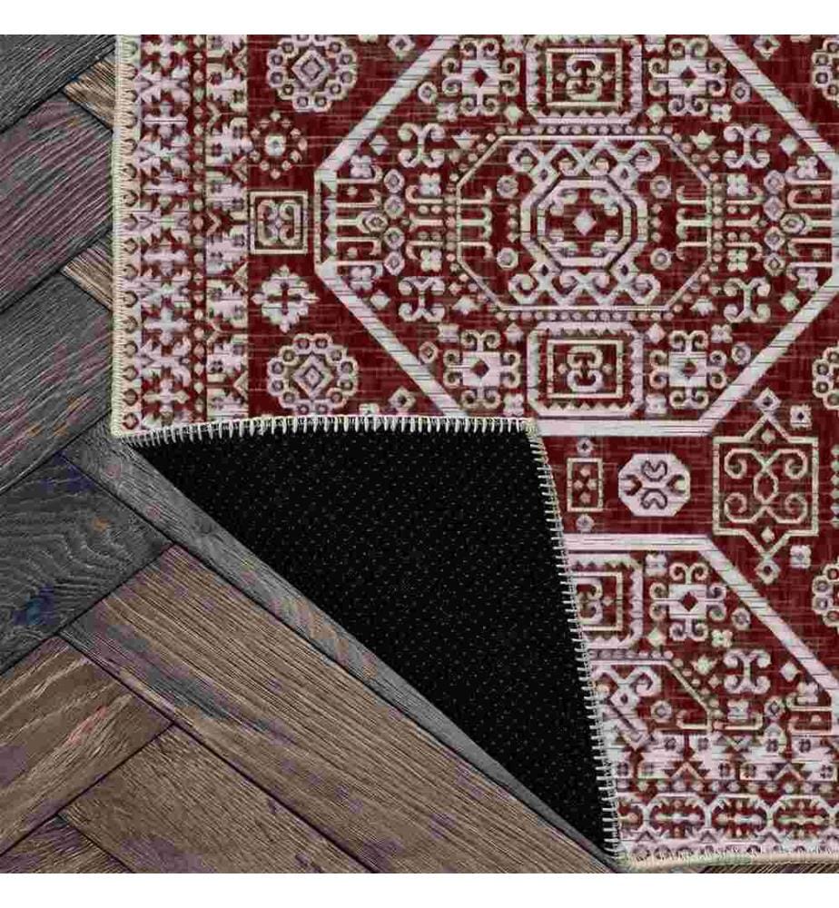 Tappeto, rosso, 70% cotone - 30% ciniglia, 160 x 250 cm