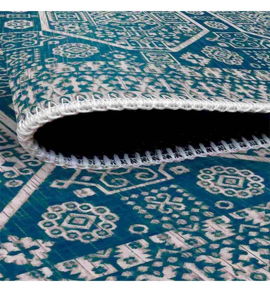 Tappeto, Blu, 70% Cotone - 30% Ciniglia, 80 x 150 cm