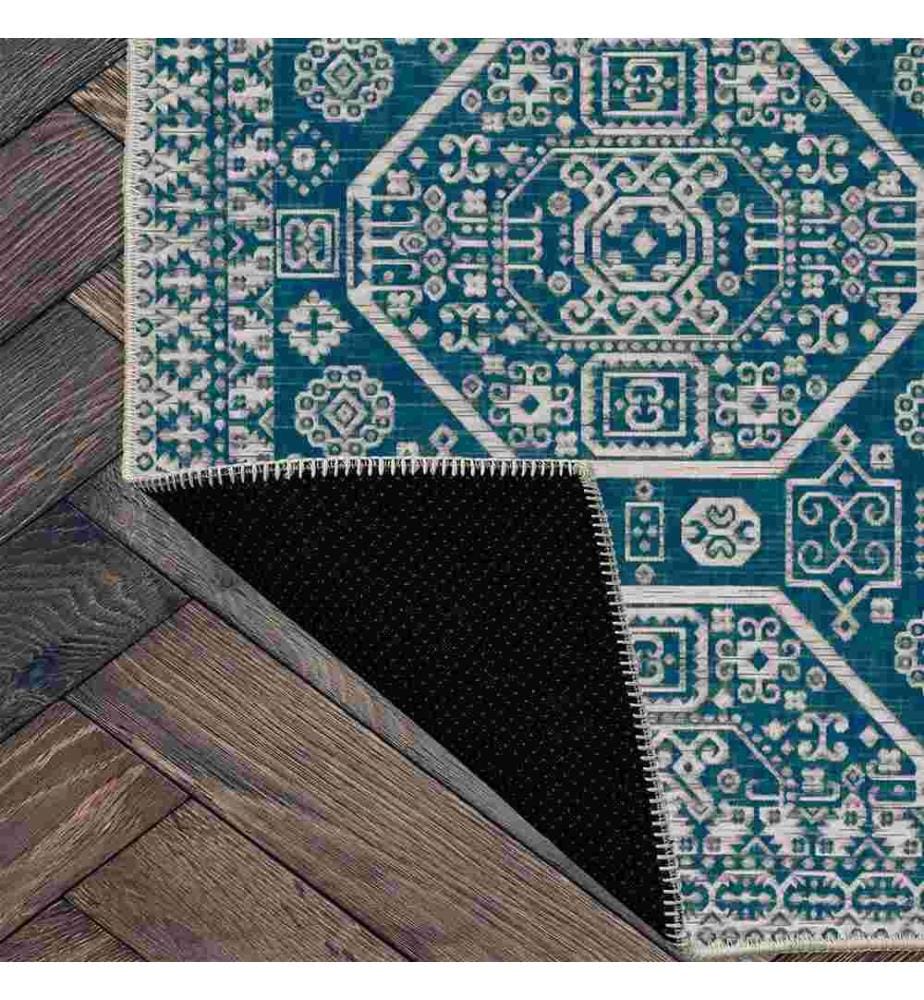 Tappeto, Blu, 70% cotone - 30% ciniglia, 200 x 300 cm