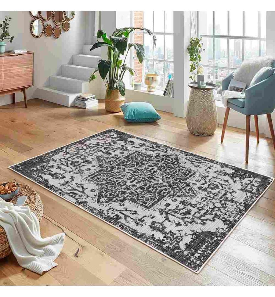 Tappeto, Grigio, 70% Cotone - 30% Ciniglia, 80 x 300 cm