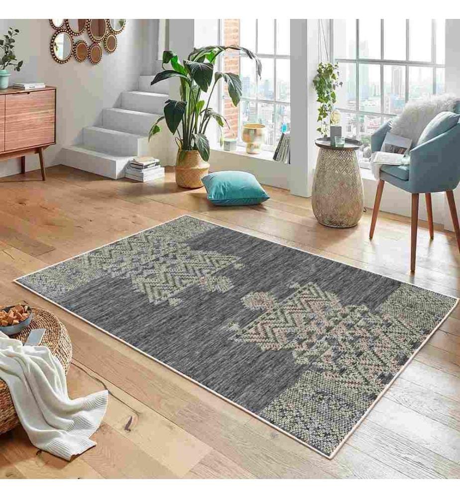 Tappeto, Grigio, 70% Cotone - 30% Ciniglia, 160 x 250 cm