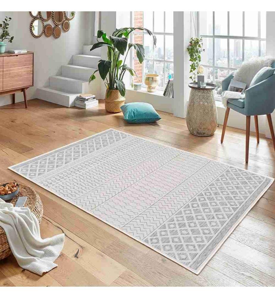 Tappeto, Grigio, 70% Cotone - 30% Ciniglia, 100 x 200 cm