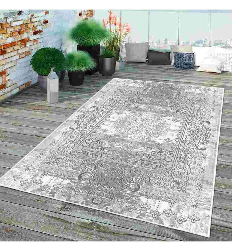 Tappeto, Grigio, 70% Cotone - 30% Ciniglia, 180 x 280 cm