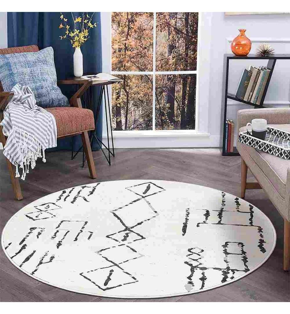 Tappeto, Bianco, 70% Cotone - 30% Ciniglia, 80 x 50 cm