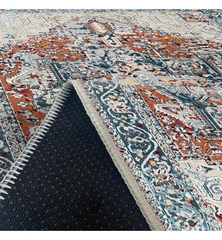 Tappeto, Blu, 70% cotone - 30% ciniglia, 160 x 250 cm