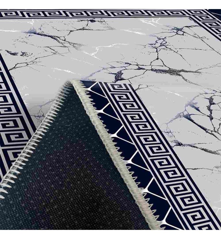 Tappeto, Blu scuro, 70% cotone - 30% ciniglia, 60 x 100 cm