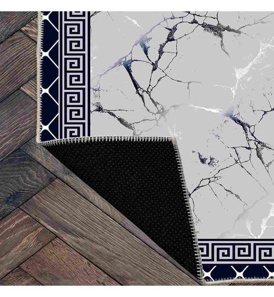 Tappeto, Blu scuro, 70% cotone - 30% ciniglia, 60 x 100 cm