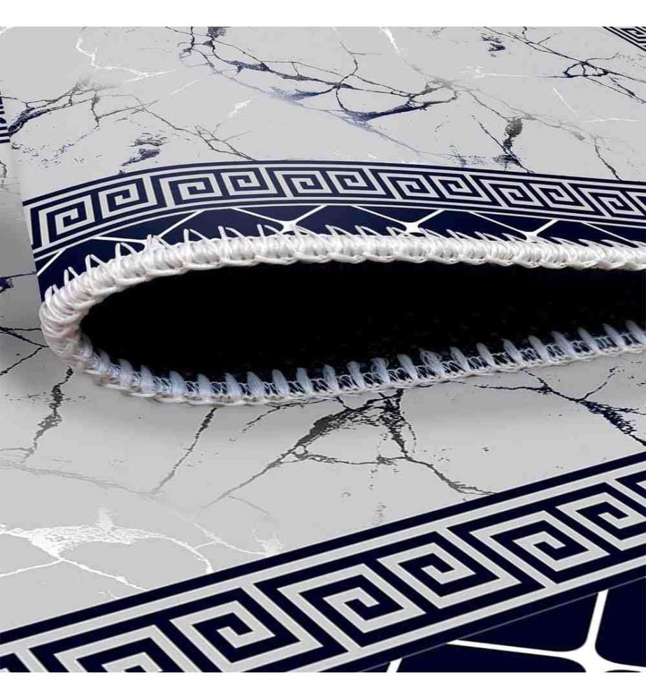 Tappeto, Blu scuro, 70% cotone - 30% ciniglia, 80 x 120 cm