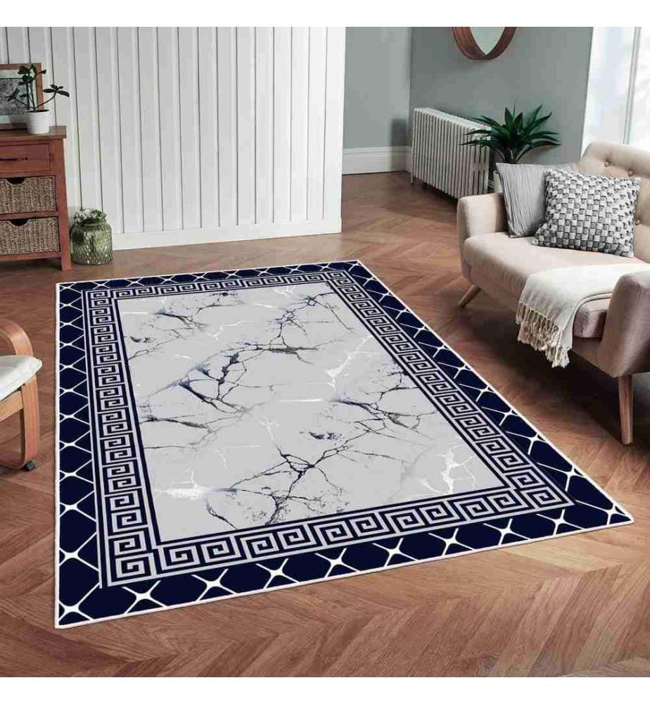Tappeto, Blu scuro, 70% cotone - 30% ciniglia, 180 x 280 cm