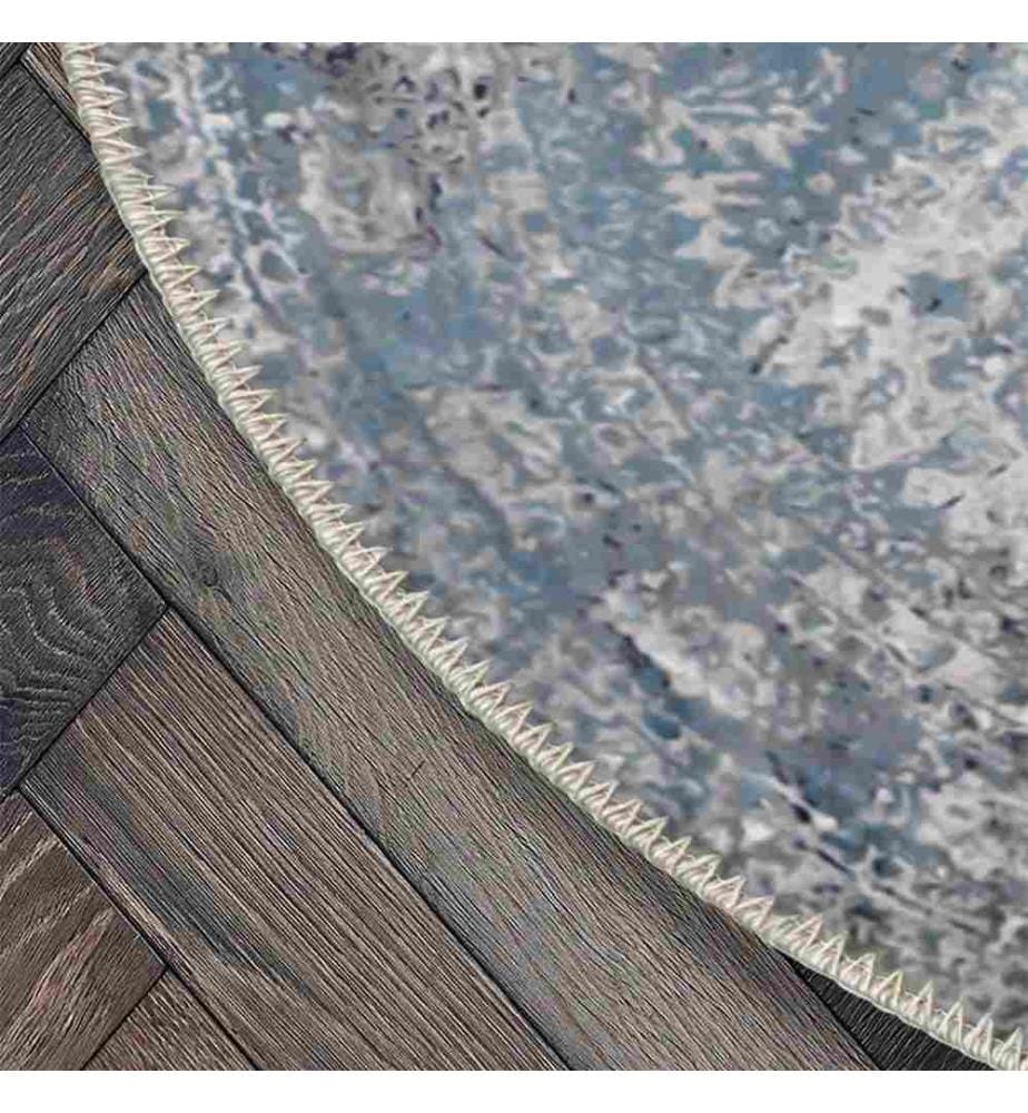 Tappeto, Blu, 70% cotone - 30% ciniglia, 80 x 50 cm