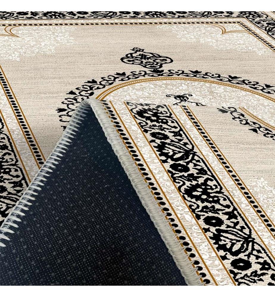 Tappeto, Crema, Nero, 70% Cotone - 30% Ciniglia, 200 x 300 cm