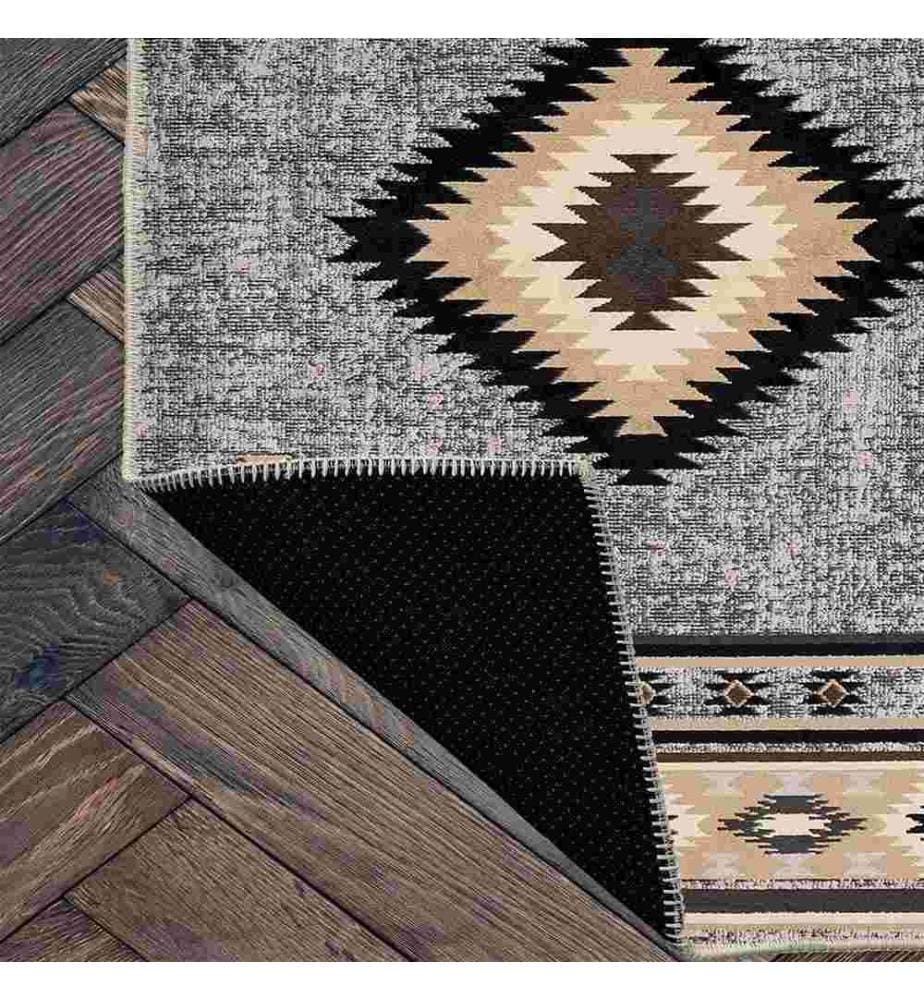 Tappeto, Grigio, Marrone, 70% Cotone - 30% Ciniglia, 80 x 120 cm