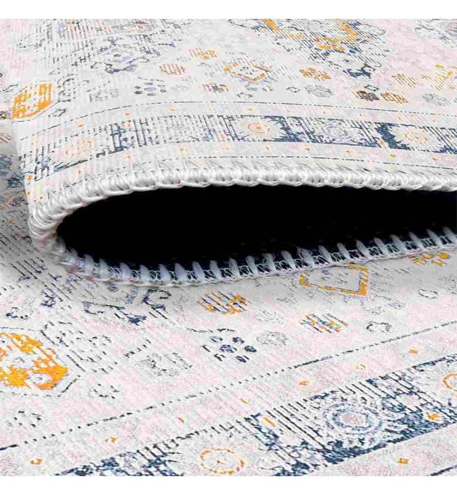 Tappeto, Grigio, Blu, 70% Cotone - 30% Ciniglia, 80 x 300 cm