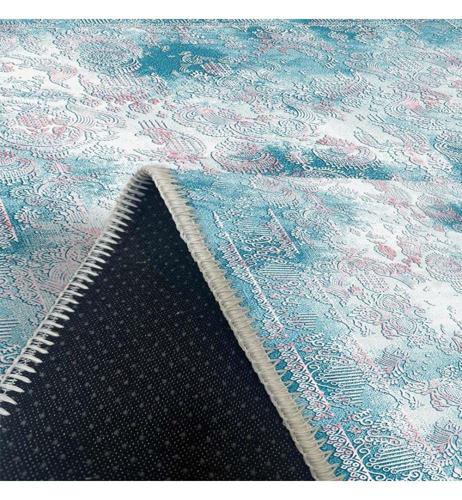 Tappeto, Blu, 70% cotone - 30% ciniglia, 60 x 100 cm