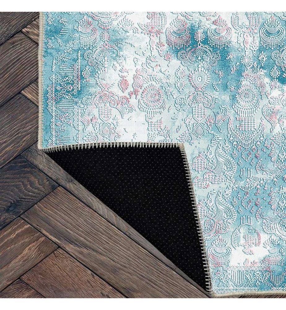 Tappeto, Blu, 70% Cotone - 30% Ciniglia, 80 x 150 cm
