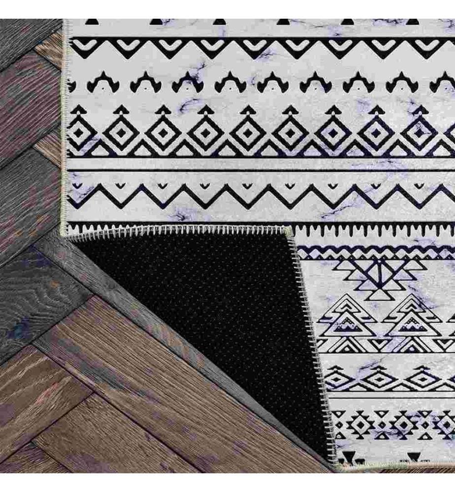 Tappeto, Grigio, Nero, 70% Cotone - 30% Ciniglia, 160 x 250 cm