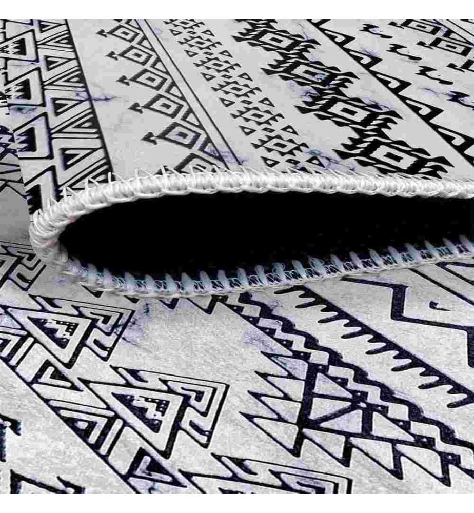 Tappeto, Grigio, Nero, 70% Cotone - 30% Ciniglia, 160 x 250 cm