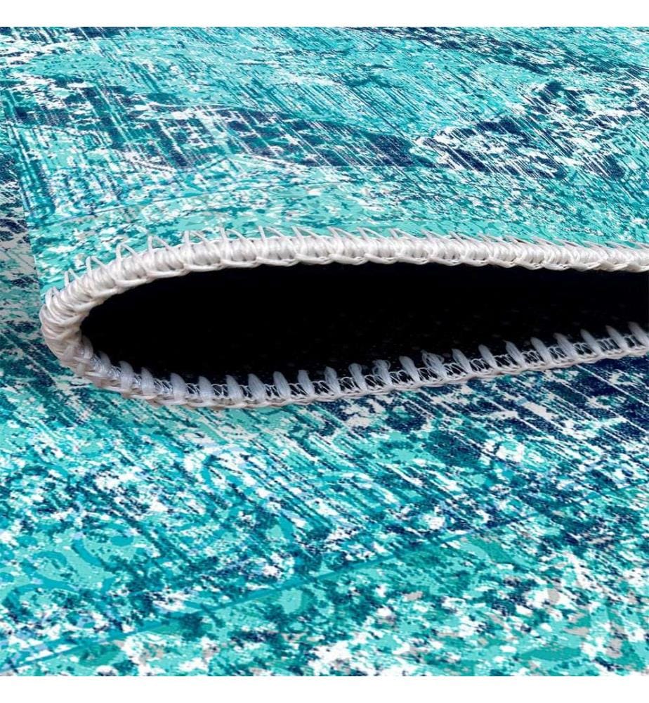 Tappeto, Blu, 70% Cotone - 30% Ciniglia, 80 x 150 cm