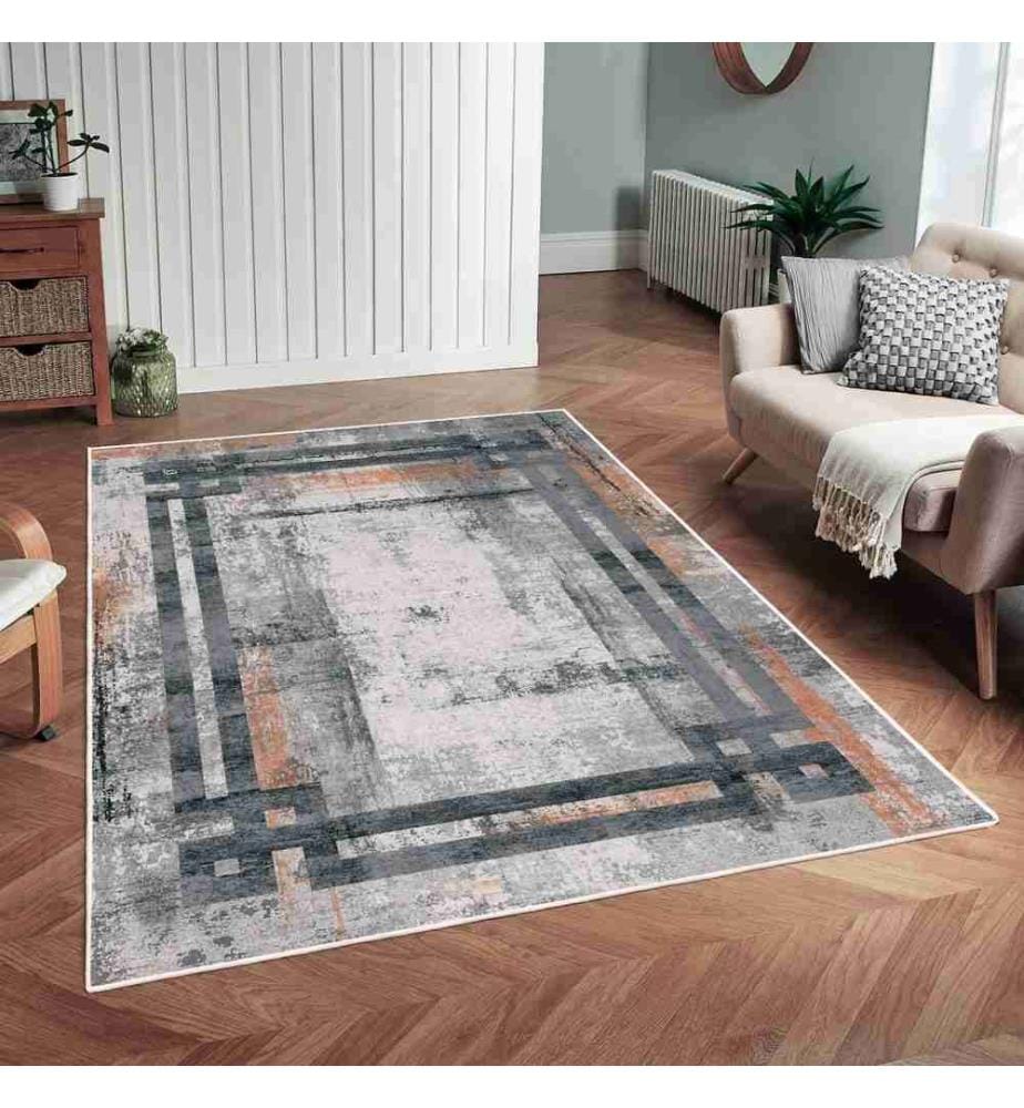 Tappeto, Grigio, 70% Cotone - 30% Ciniglia, 100 x 200 cm