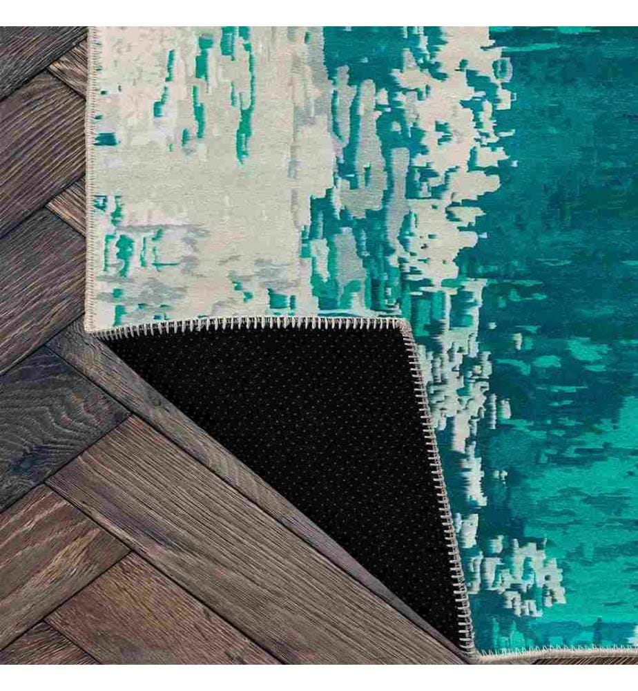Tappeto, Blu, 70% cotone - 30% ciniglia, 80 x 200 cm
