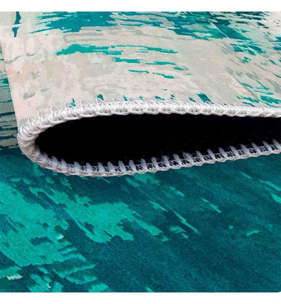 Tappeto, Blu, 70% cotone - 30% ciniglia, 80 x 200 cm