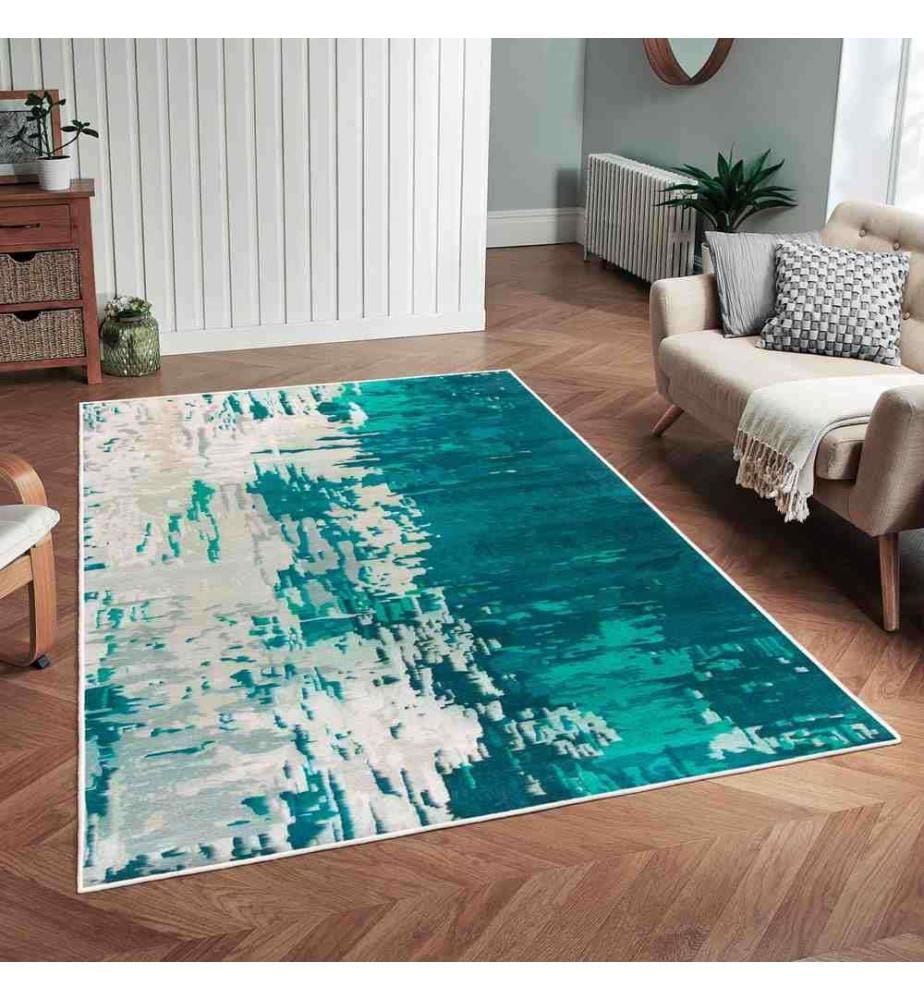 Tappeto, Blu, 70% cotone - 30% ciniglia, 160 x 230 cm