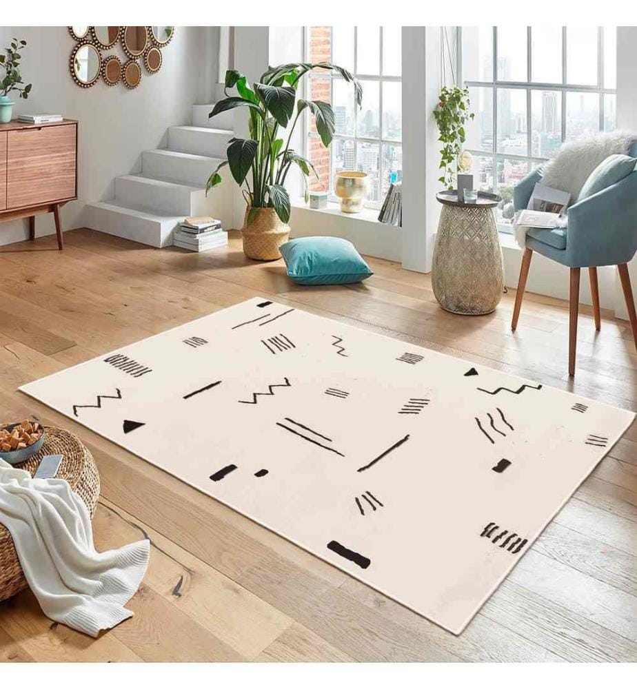 Tappeto, Crema, 70% cotone - 30% ciniglia, 80 x 200 cm
