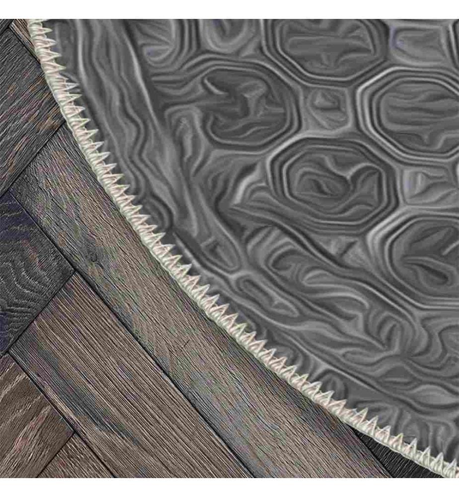 Tappeto, Grigio, 70% Cotone - 30% Ciniglia, Diametro: 130 cm