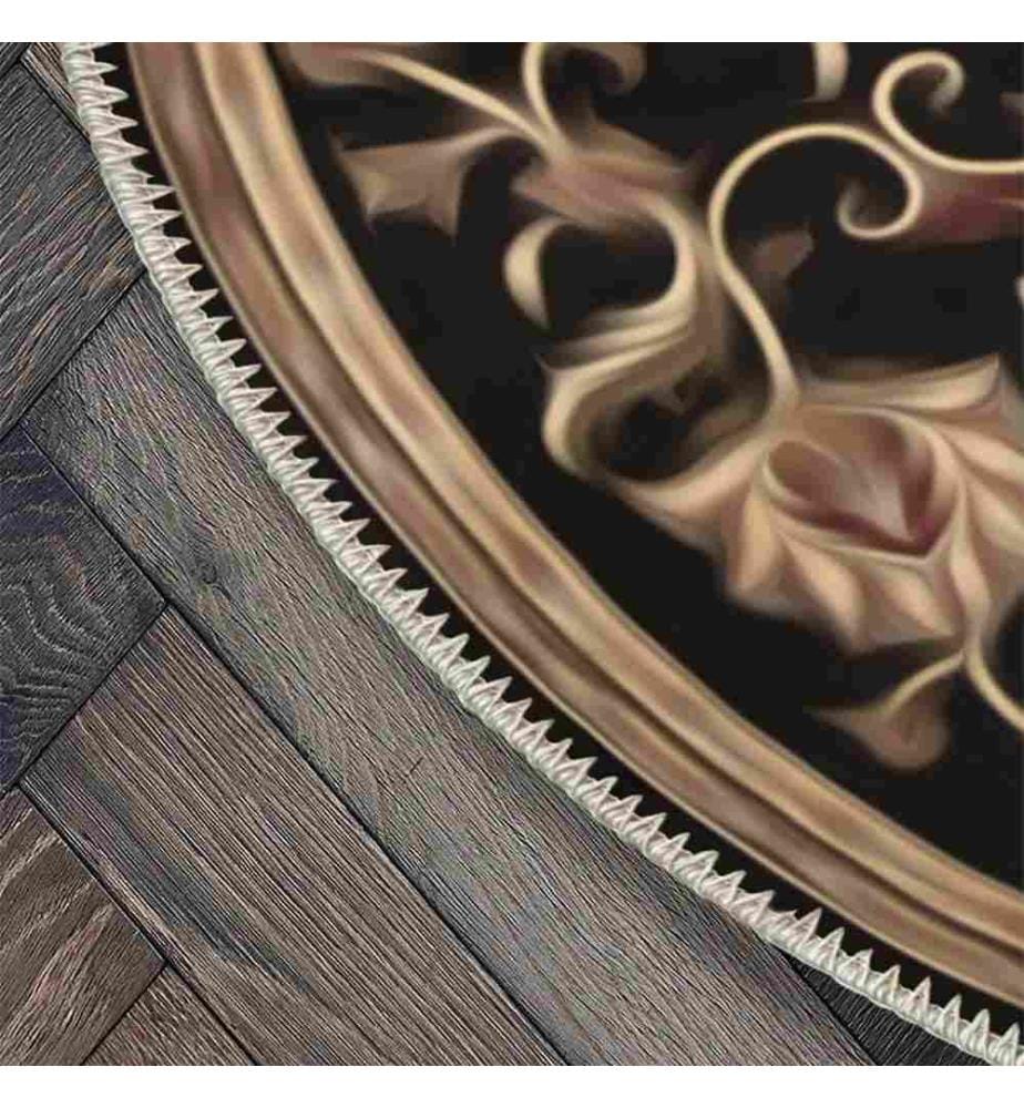 Tappeto, Marrone, 70% Cotone - 30% Ciniglia, Diametro: 80 cm