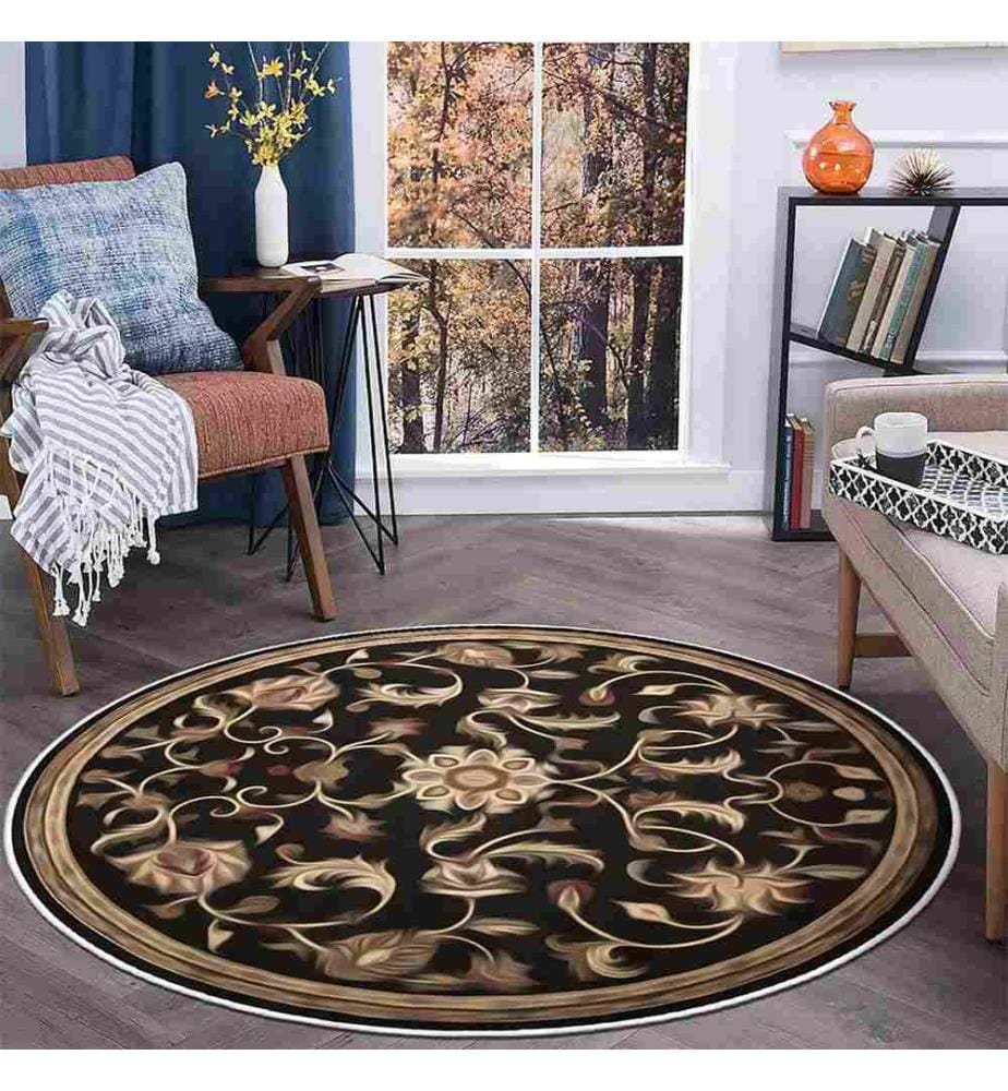 Tappeto, Marrone, 70% Cotone - 30% Ciniglia, Diametro: 120 cm