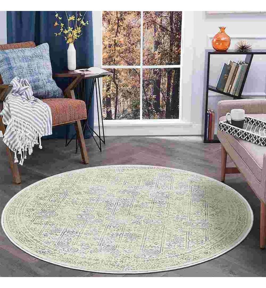 Tappeto, Grigio, 70% Cotone - 30% Ciniglia, Diametro: 100 cm