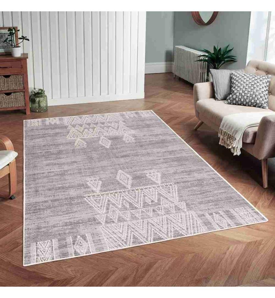 Tappeto, Grigio, 70% Cotone - 30% Ciniglia, 100 x 150 cm