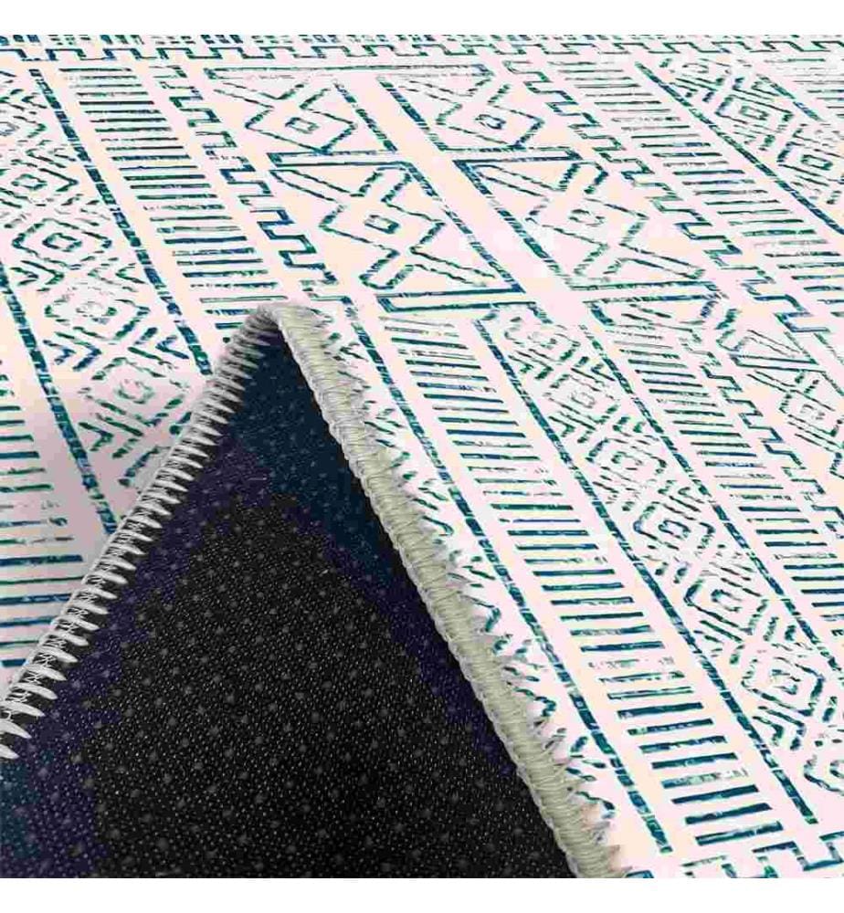 Tappeto, Blu, 70% cotone - 30% ciniglia, 80 x 120 cm