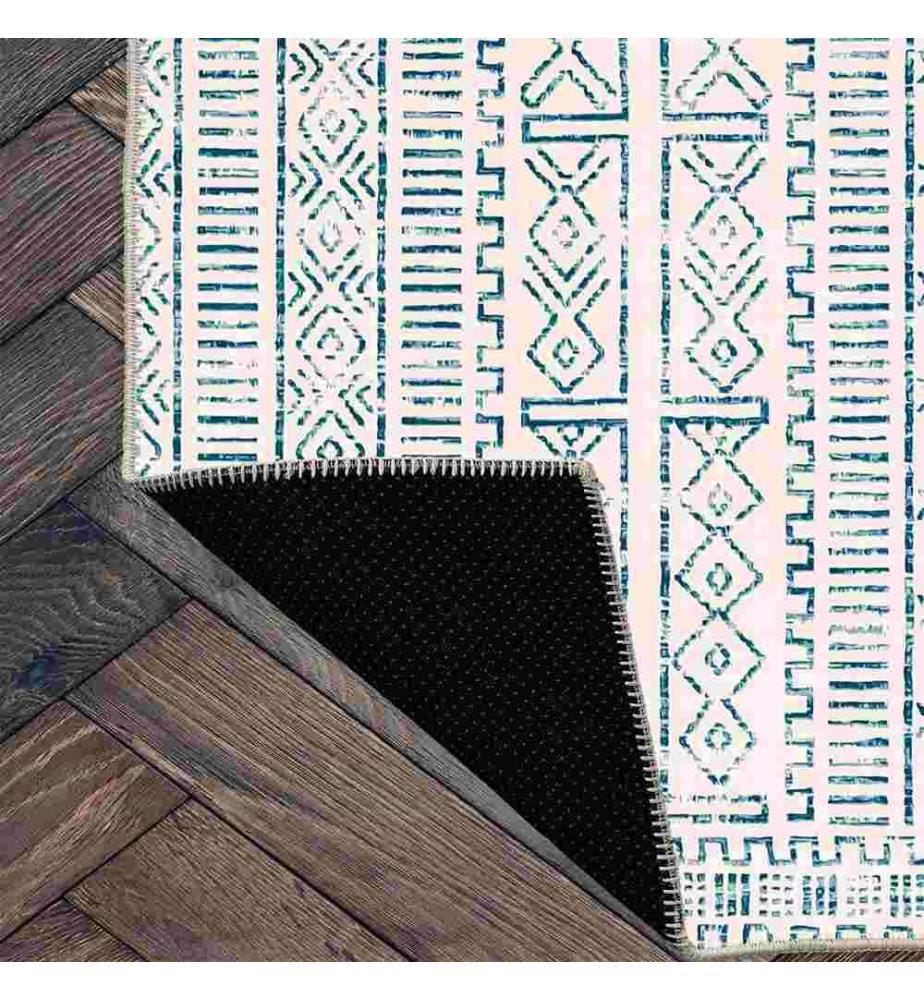 Tappeto, Blu, 70% cotone - 30% ciniglia, 100 x 200 cm