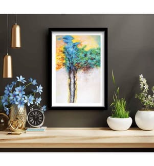 Quadro decorativo incorniciato in MDF, Multicolore, MDF, Cornice di legno